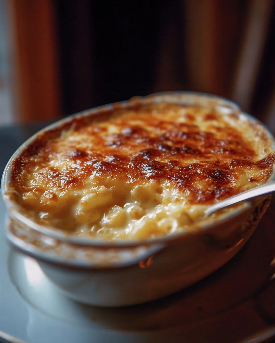 Gratin de macaronis à la Paul Bocuse, plat crémeux et savoureux.