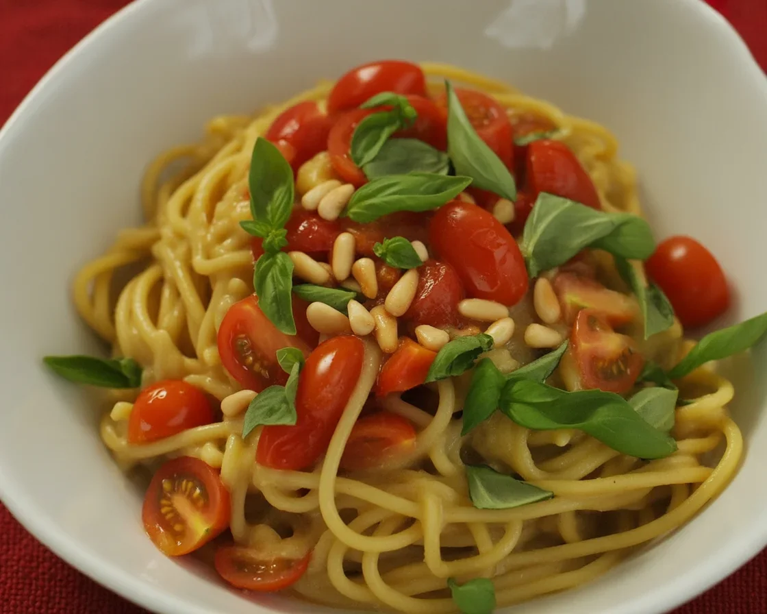 Fêta rôtie aux tomates cerises avec oignons et ail émincés