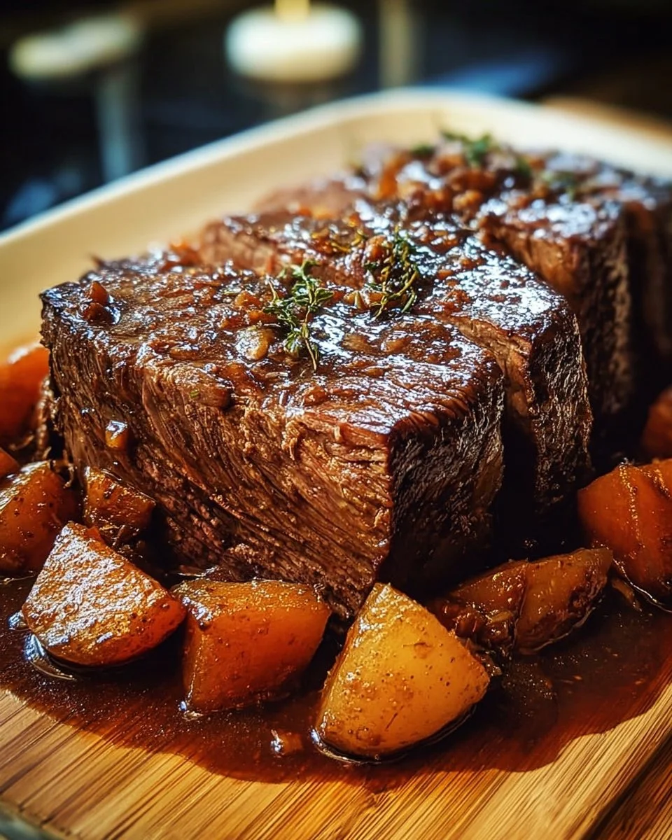 Rôti de Bœuf Braisé savoureux prêt à être servi