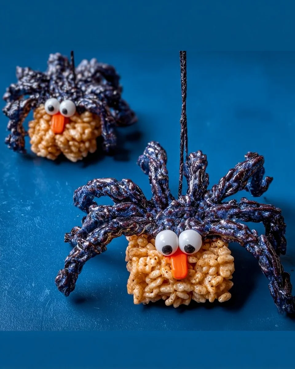 Gâteau araignées Rice Krispie décoratif pour Halloween