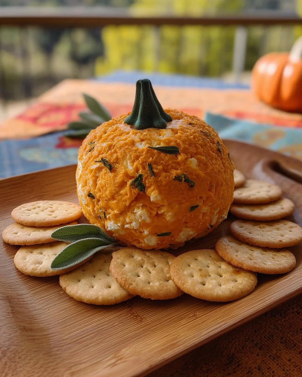 Boule de fromage en forme de citrouille décorative pour Halloween
