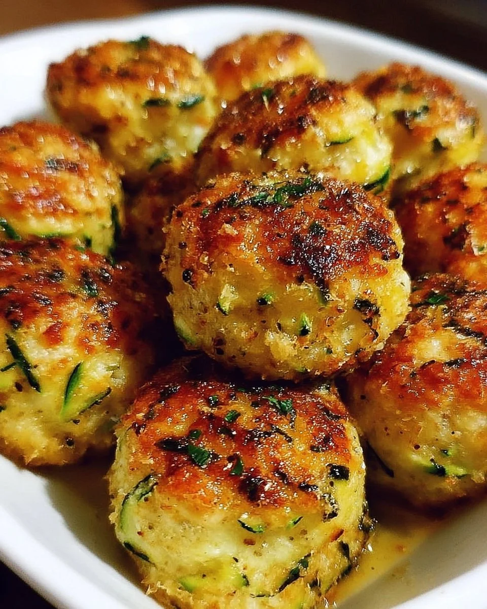 Boulettes de courgettes au four croustillantes et savoureuses