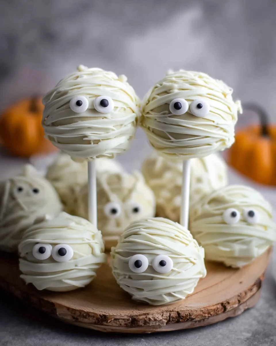 Boulettes de gâteau momie décoratives pour Halloween