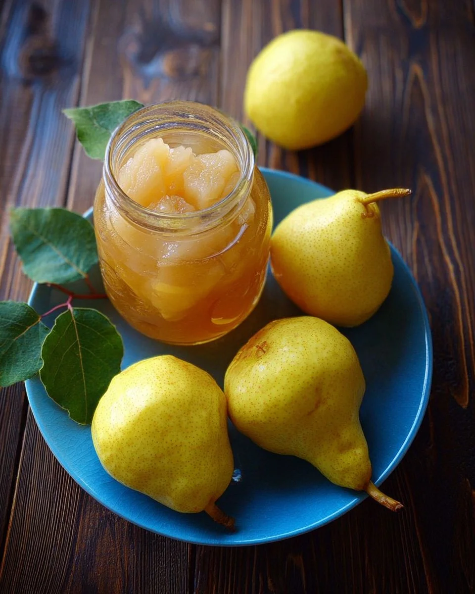 Compote pomme-coing faite maison dans un bol en céramique