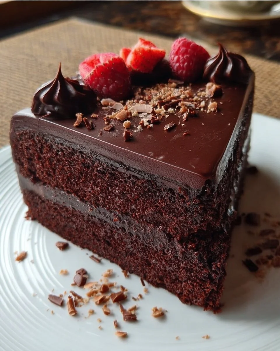Gâteau d'anniversaire au chocolat décoré avec des bougies et des fruits délicieux