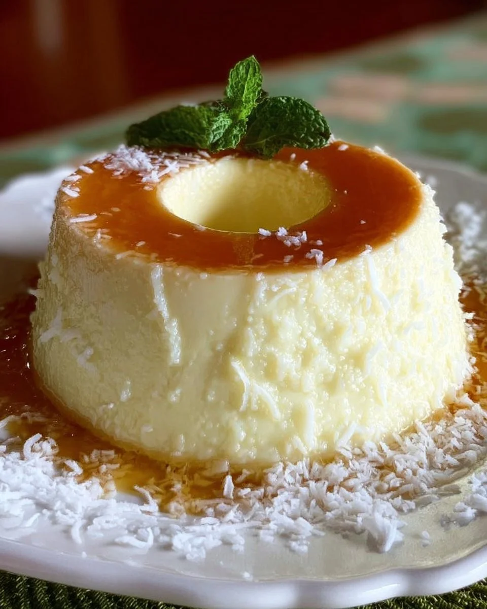 Flan crémeux à la noix de coco, dessert onctueux et savoureux