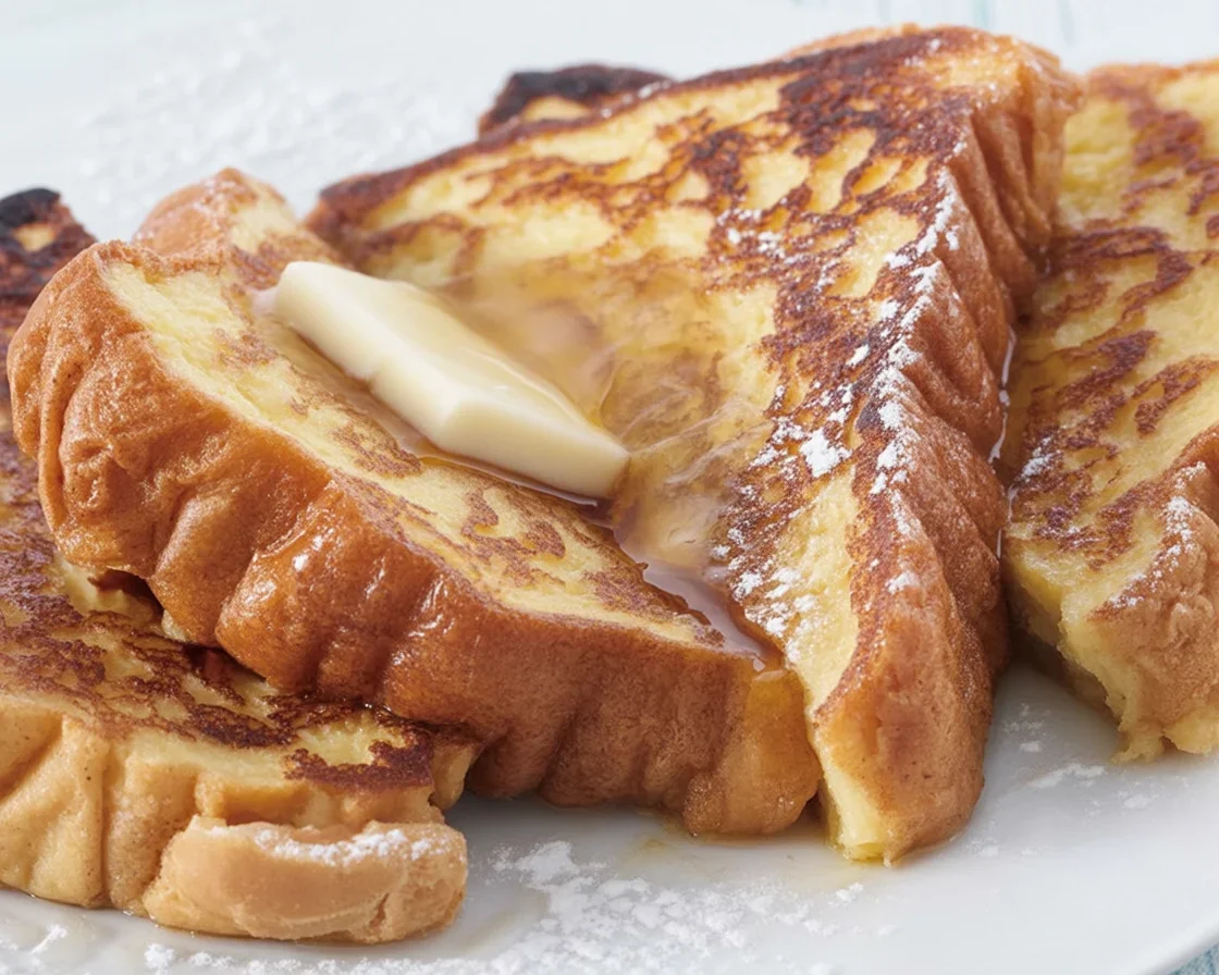 Recette de pain perdu : tranches de pain rassis moelleuses et dorées au beurre