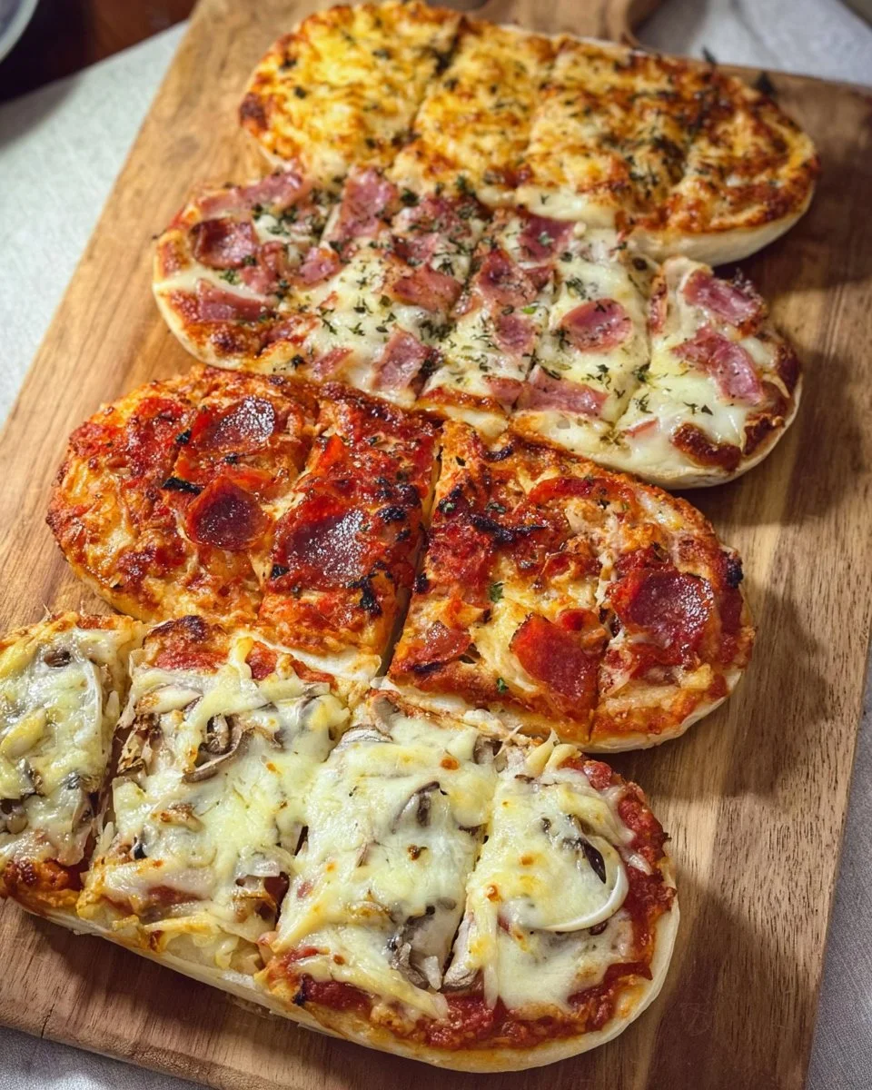 Différentes pizzas maison variées prêtes à être dégustées
