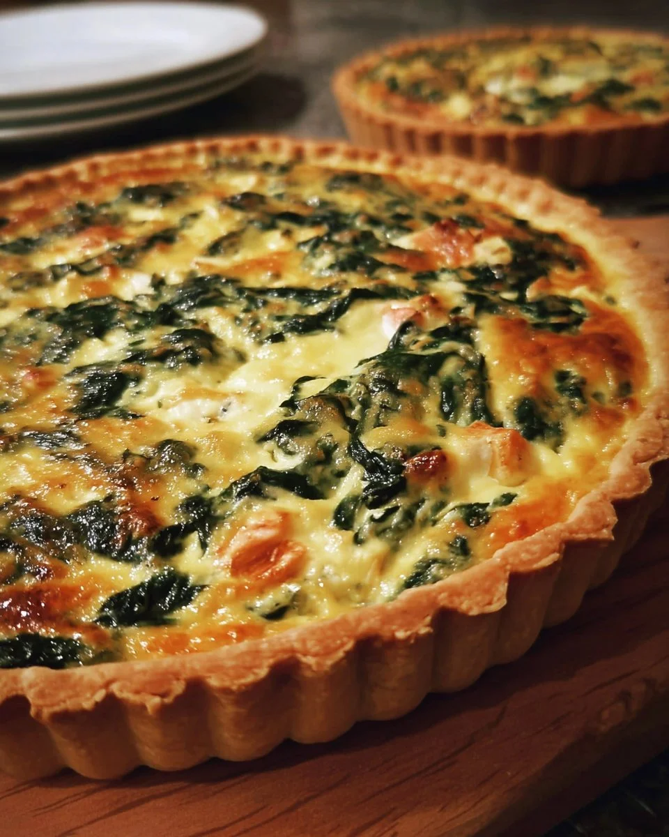 Quiche aux épinards et au Boursin - recette savoureuse et crémeuse