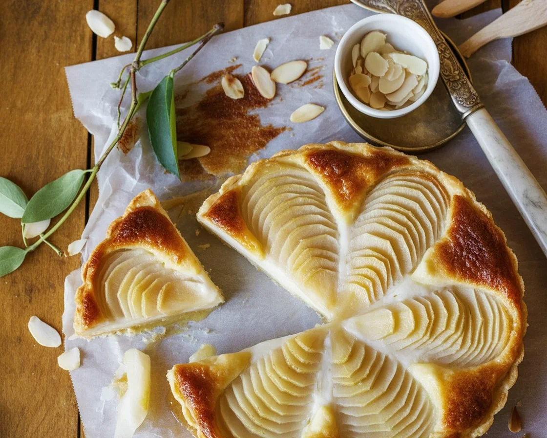 Tarte Bourdaloue aux poires et crème d'amande