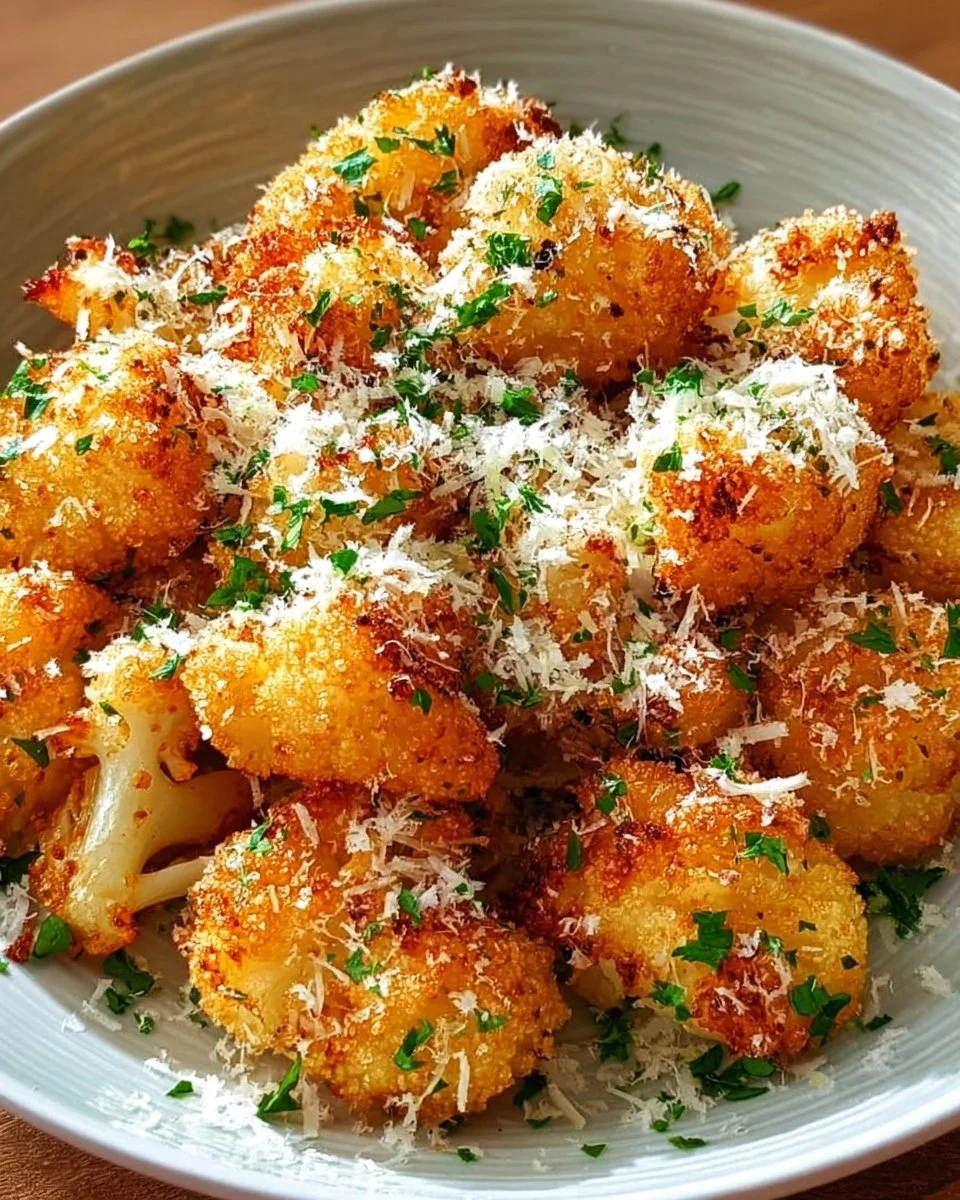 Chou-Fleur Croquant au Parmesan préparé avec des ingrédients frais.
