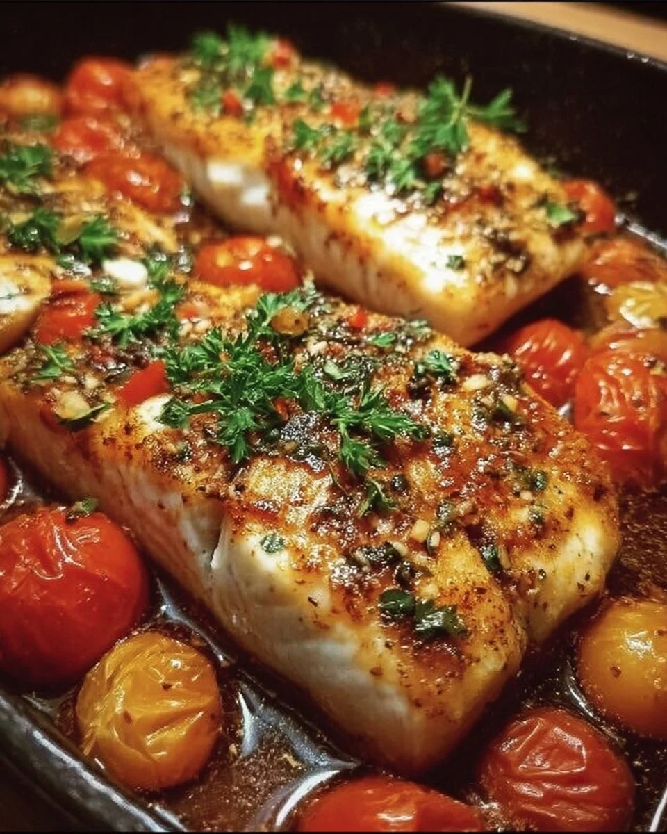 Recette de Poisson Baked Méditerranéen avec des ingrédients frais