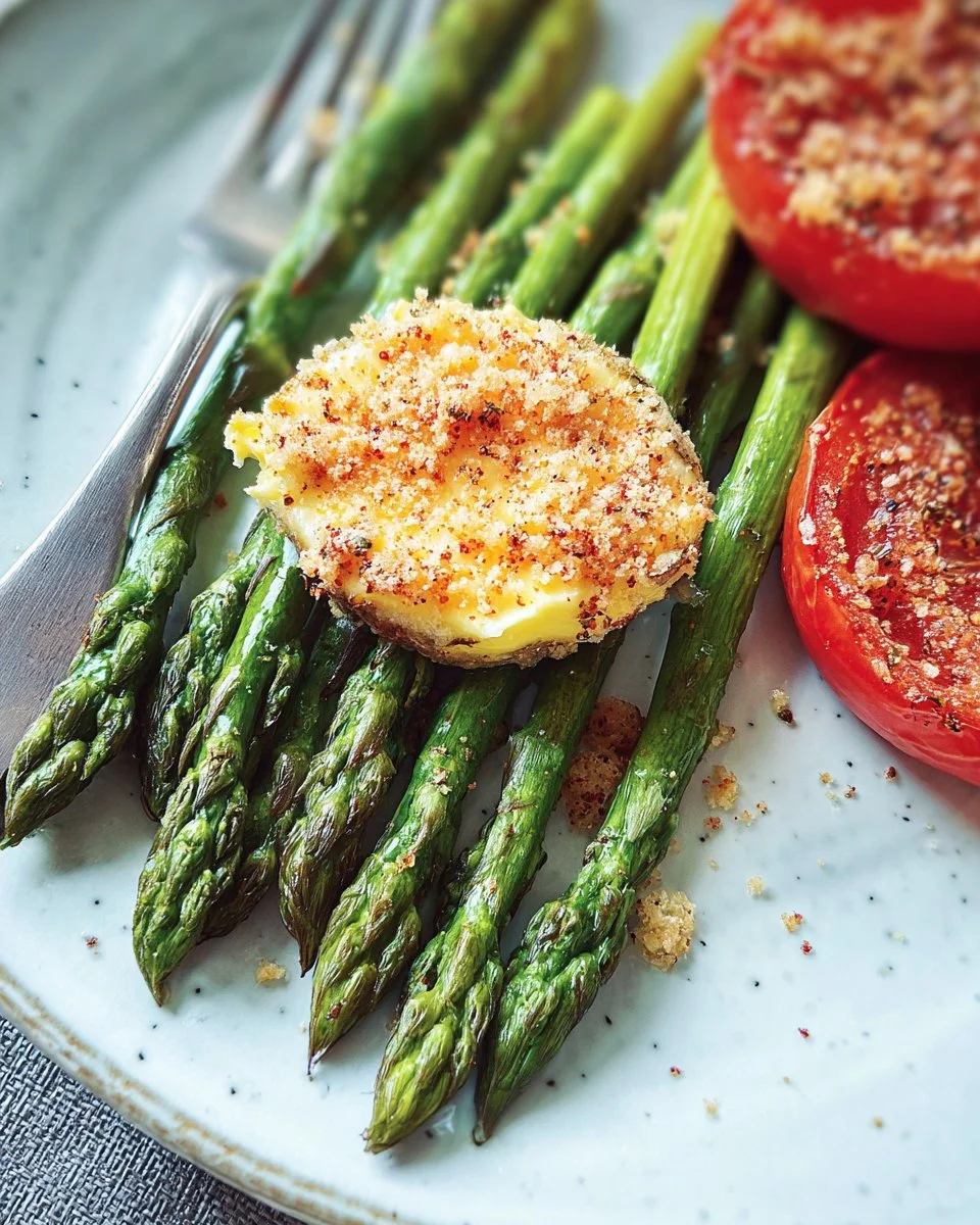 Asperges au beurre servies en plat gourmet