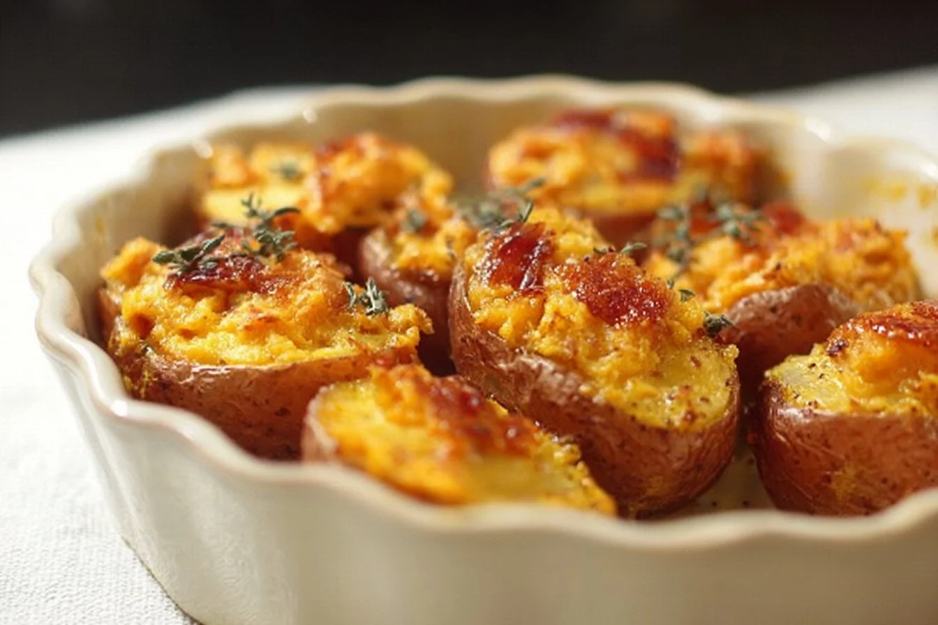 Pommes de terre avec potiron Hokkaido, un plat délicieux et coloré.