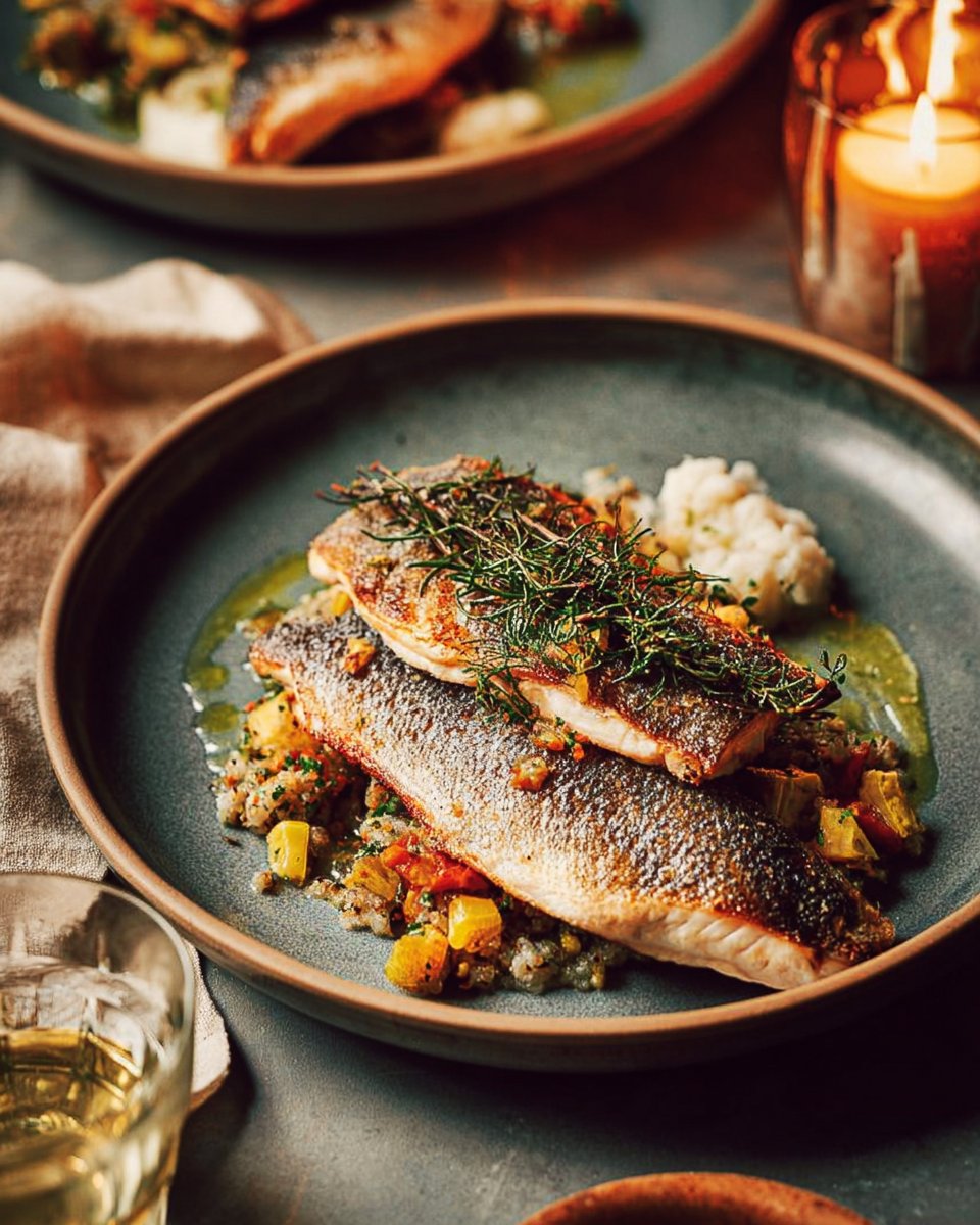 Poisson avec peau croquante