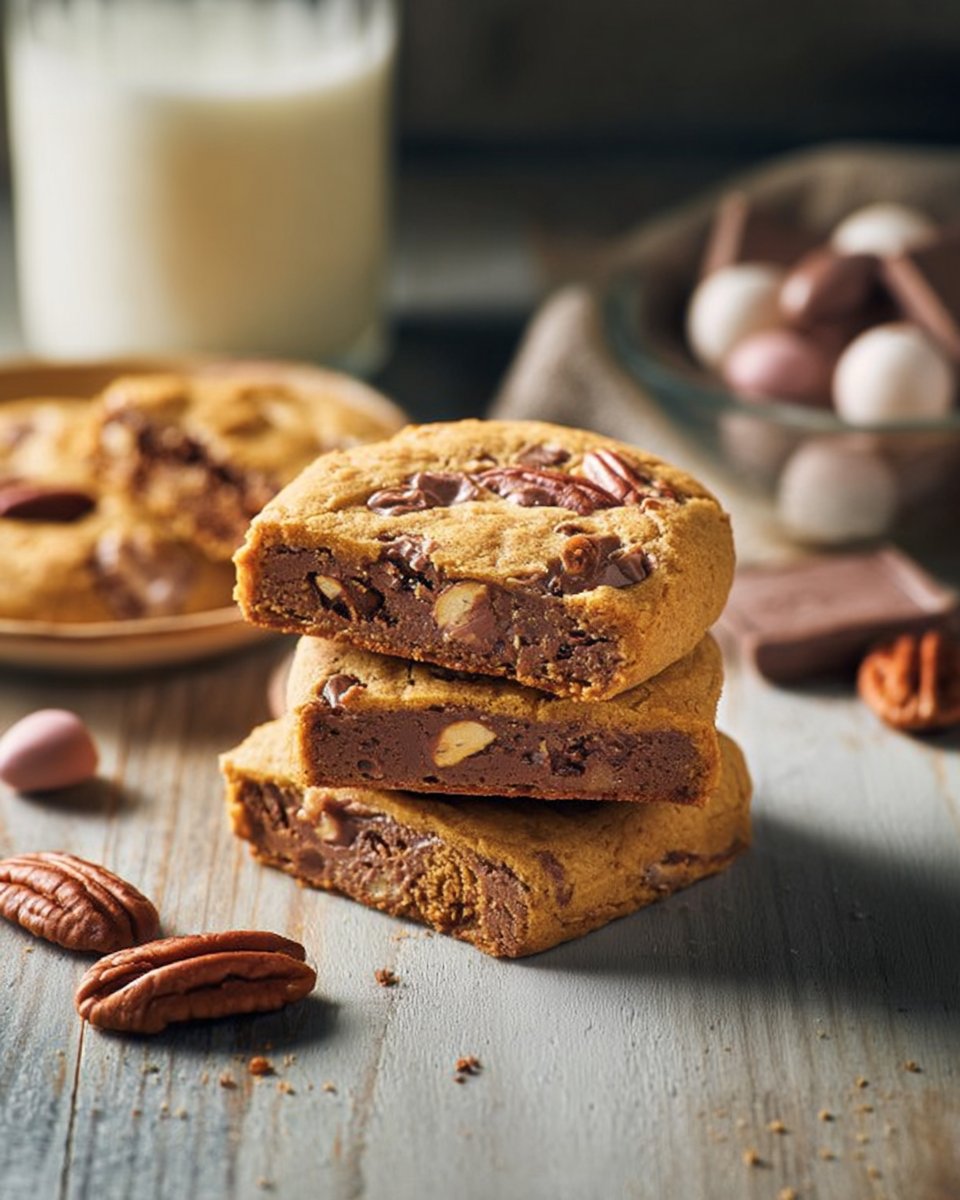 Cookies with chocolate and pecans