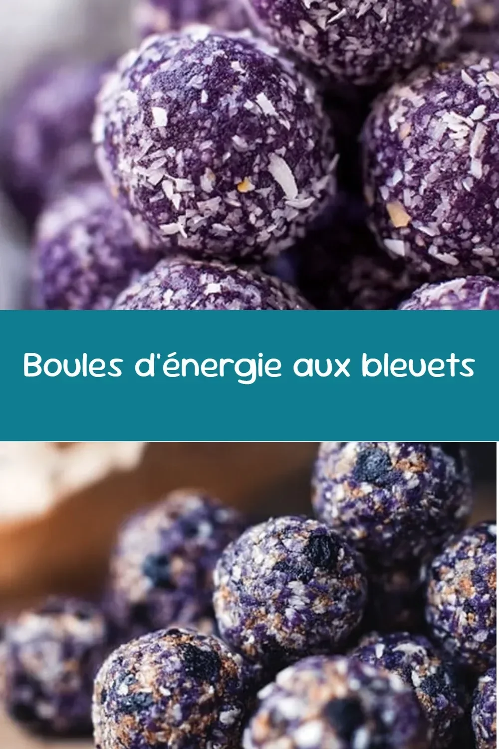 Boules d'énergie aux bleuets: snacks sains et nutritifs.