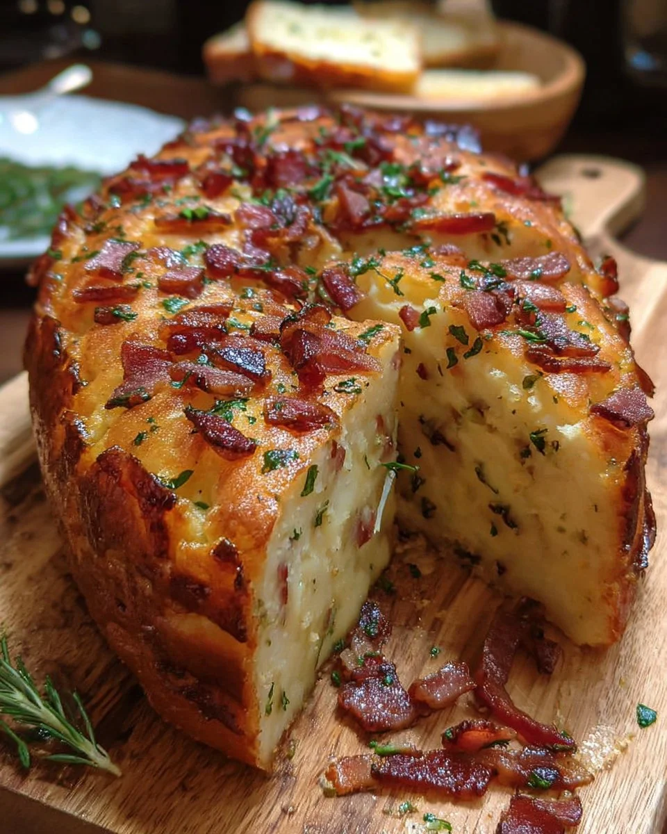 Recette de Cake Comté Lardons Moelleux, un plat savoureux et facile à réaliser.