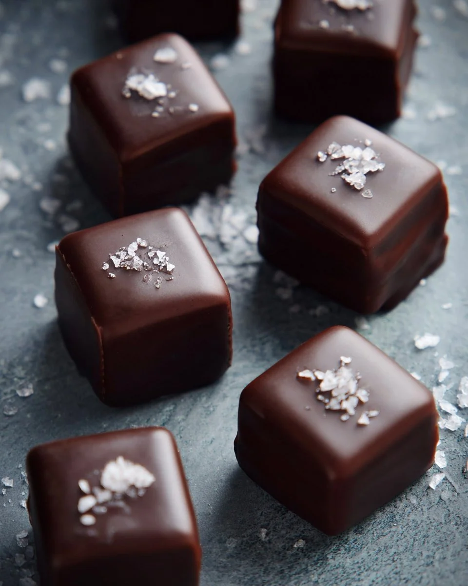 Caramels au Chocolat Hyper avec Fleur de Sel, délicieuse gourmandise sucrée.