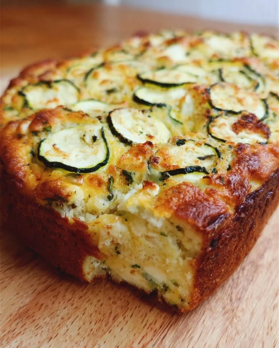 Gâteau Courgette Feta moelleux et savoureux, idéal pour un repas léger.
