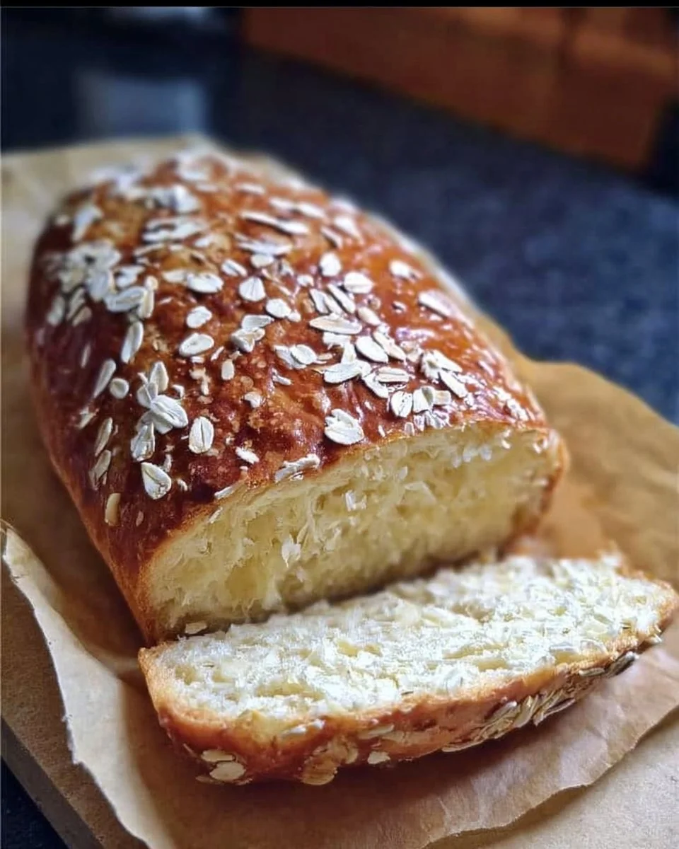 Pain au Miel aux Flocons d'Avoine, idéal pour le petit-déjeuner