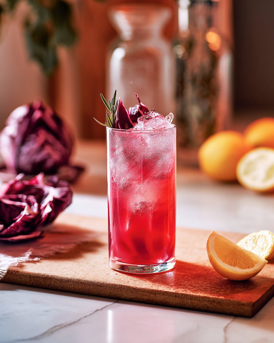 Mocktail tonic au radicchio | RICARDO