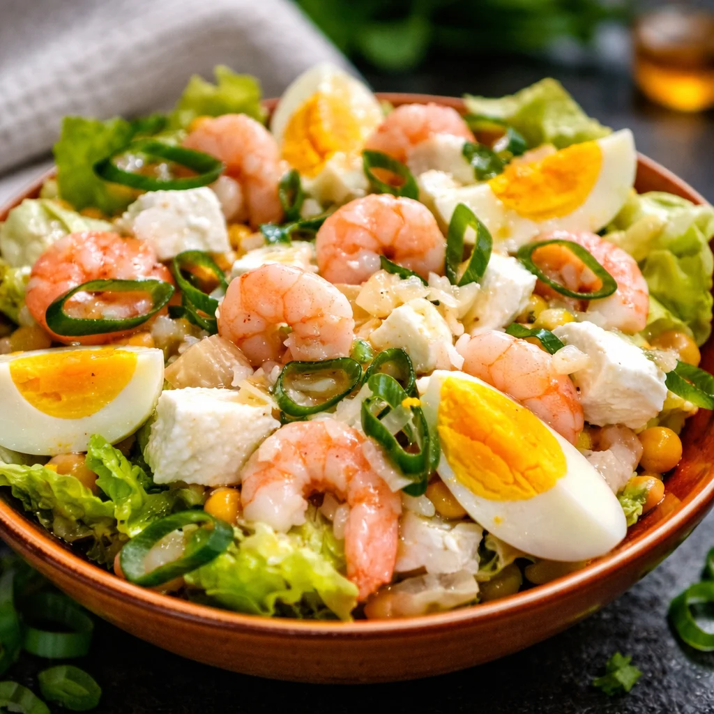 Une salade composée colorée et appétissante garnie de légumes frais et d'ingrédients variés.