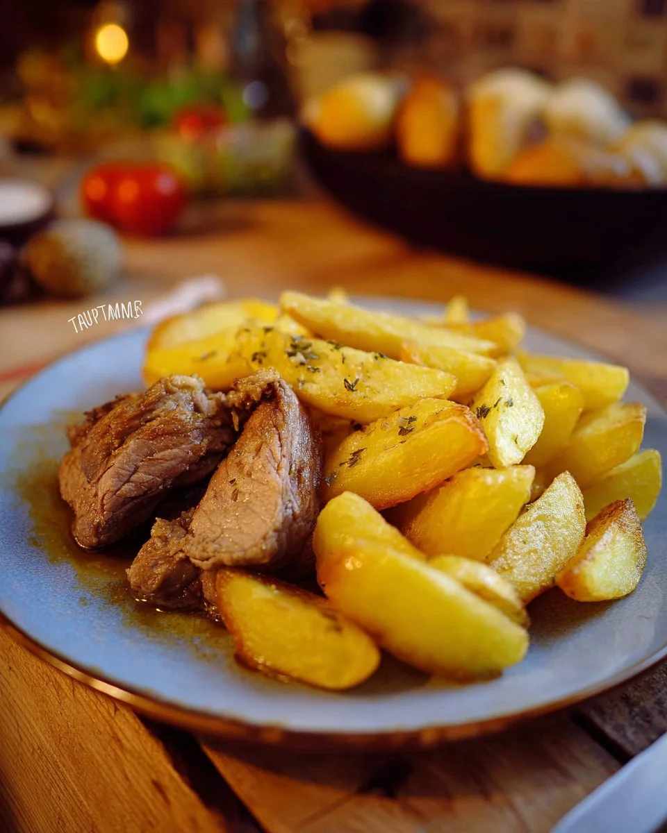 Agneau avec Pommes de Terre Frites