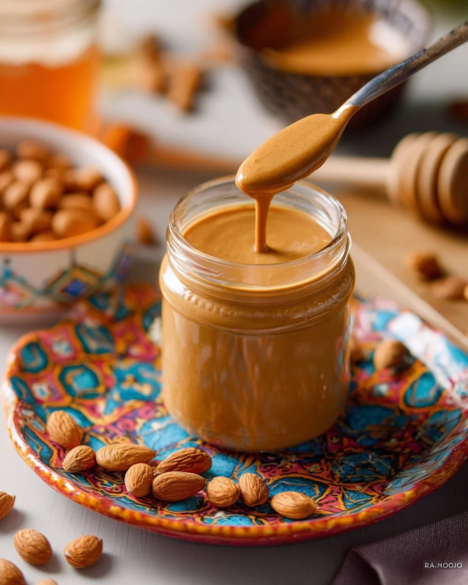 Savoureux Amlou à base d'amandes et d'huile d'argan, idéal pour tartiner.