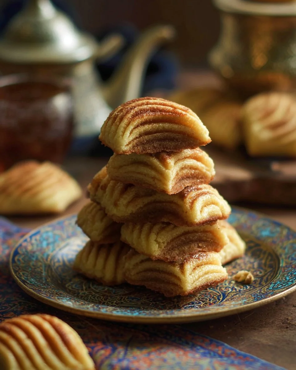 Bradj Algérien (gâteaux en diamant à la semoule avec des dattes)