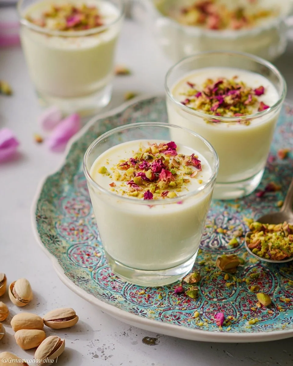 Crème Mhalbi avec Riz et Raisins