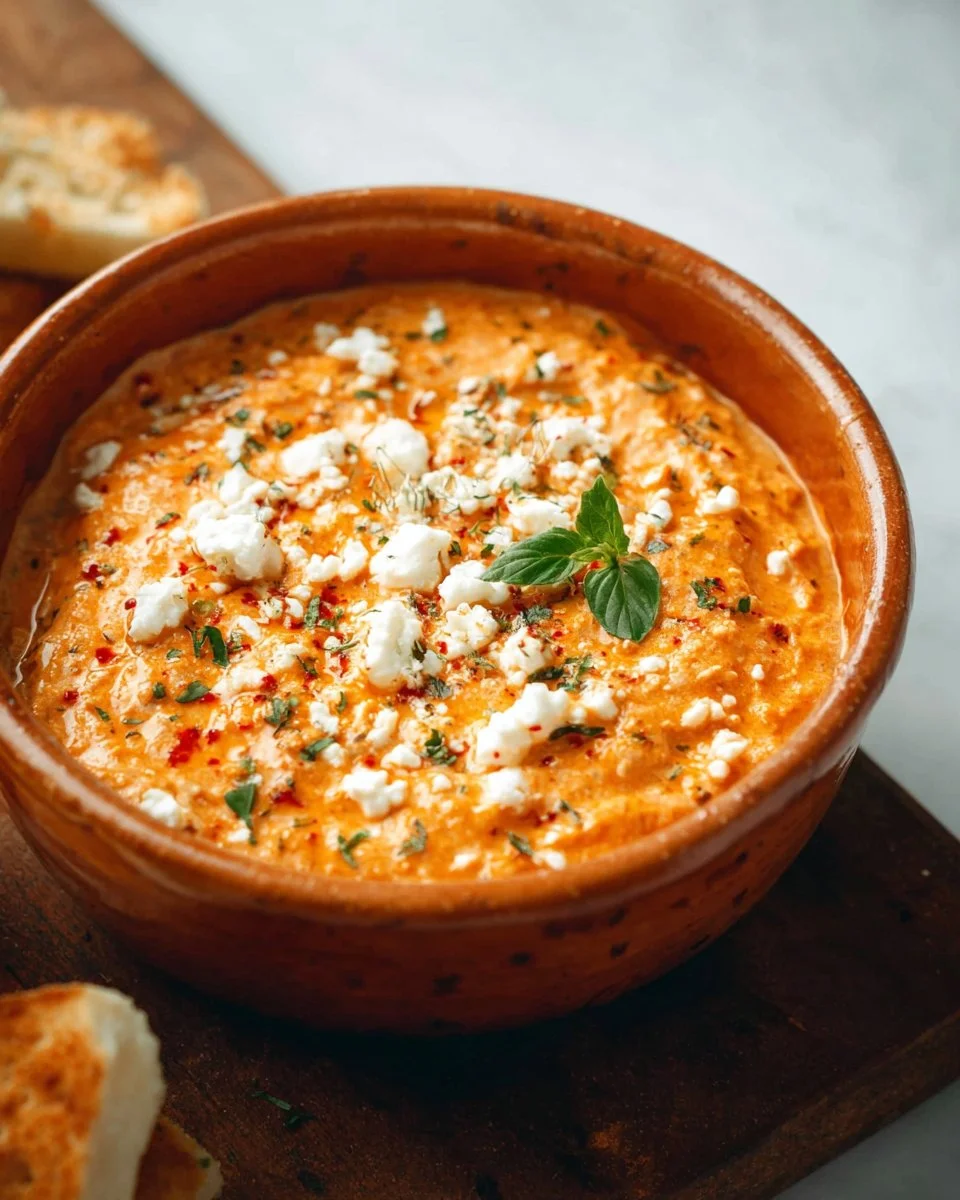 Dip aux poivrons rouges et feta