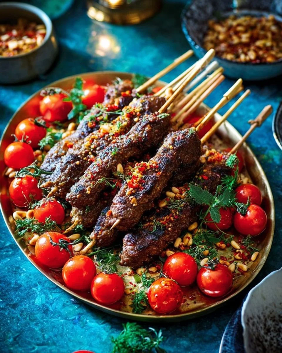 Keftas d'Agneau et Tomates Cerises Rôties