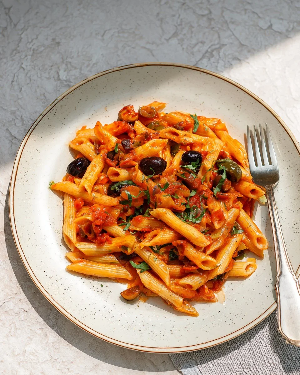 Pâtes à la sauce puttanesca