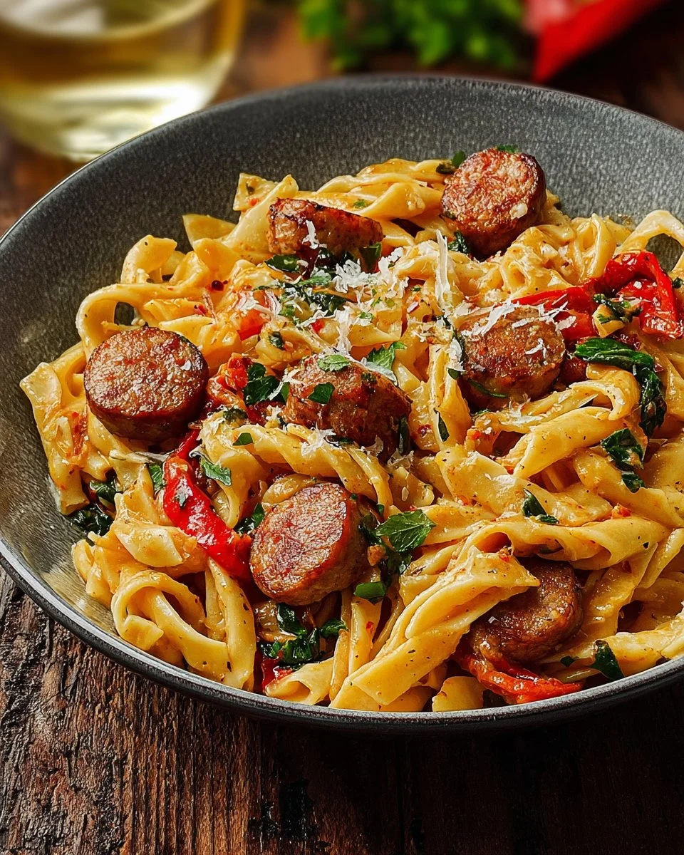 Pâtes Cajun avec Saucisse