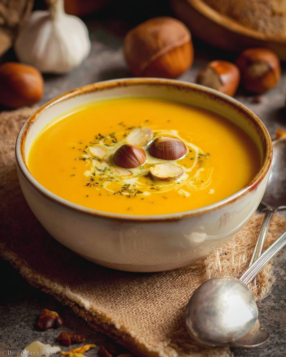 Pumpkin Soup with Chestnuts