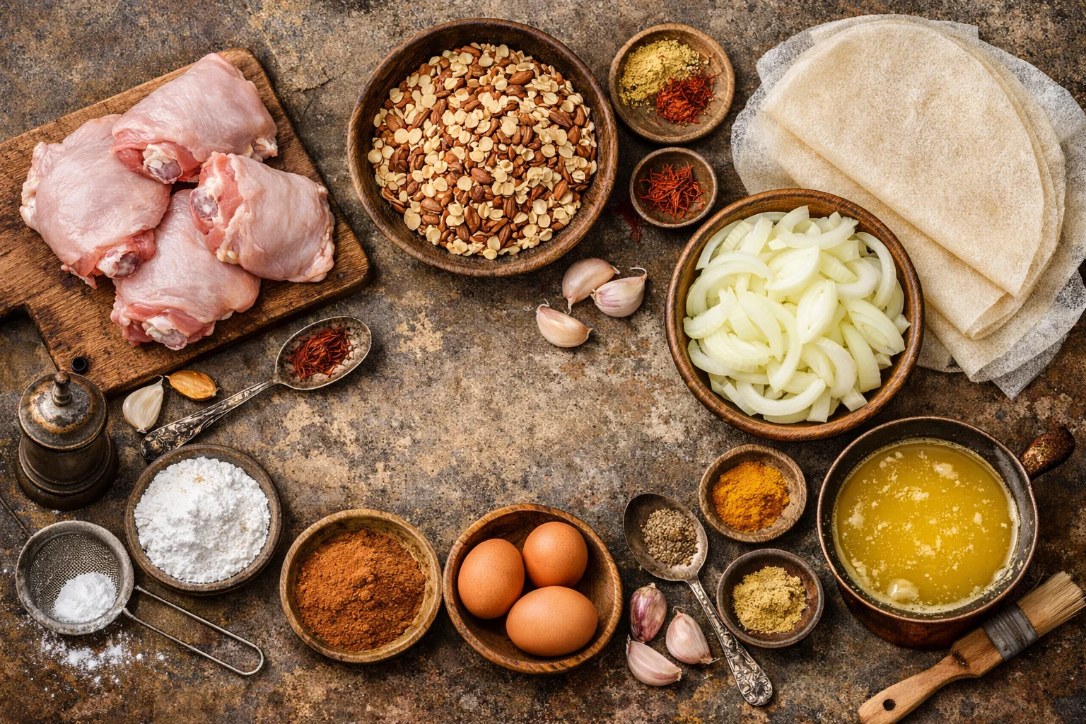 Régalons-nous avec une délicieuse pastilla poulet marocaine