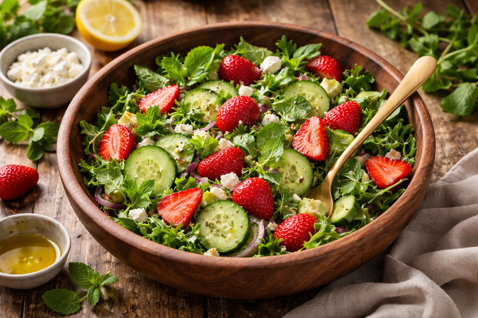 Salade de concombre à la menthe et feta pour l’été