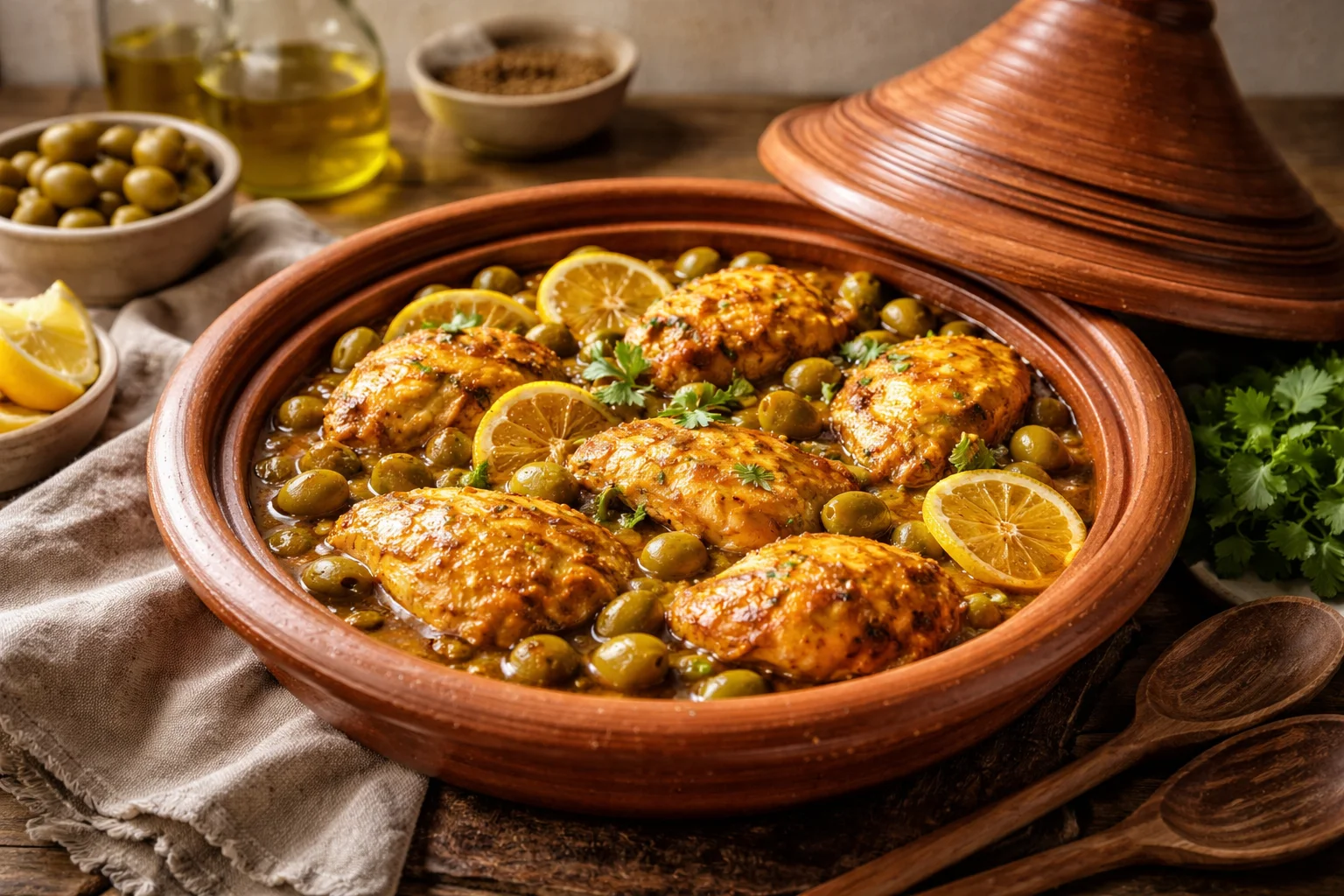 poulet aux olives