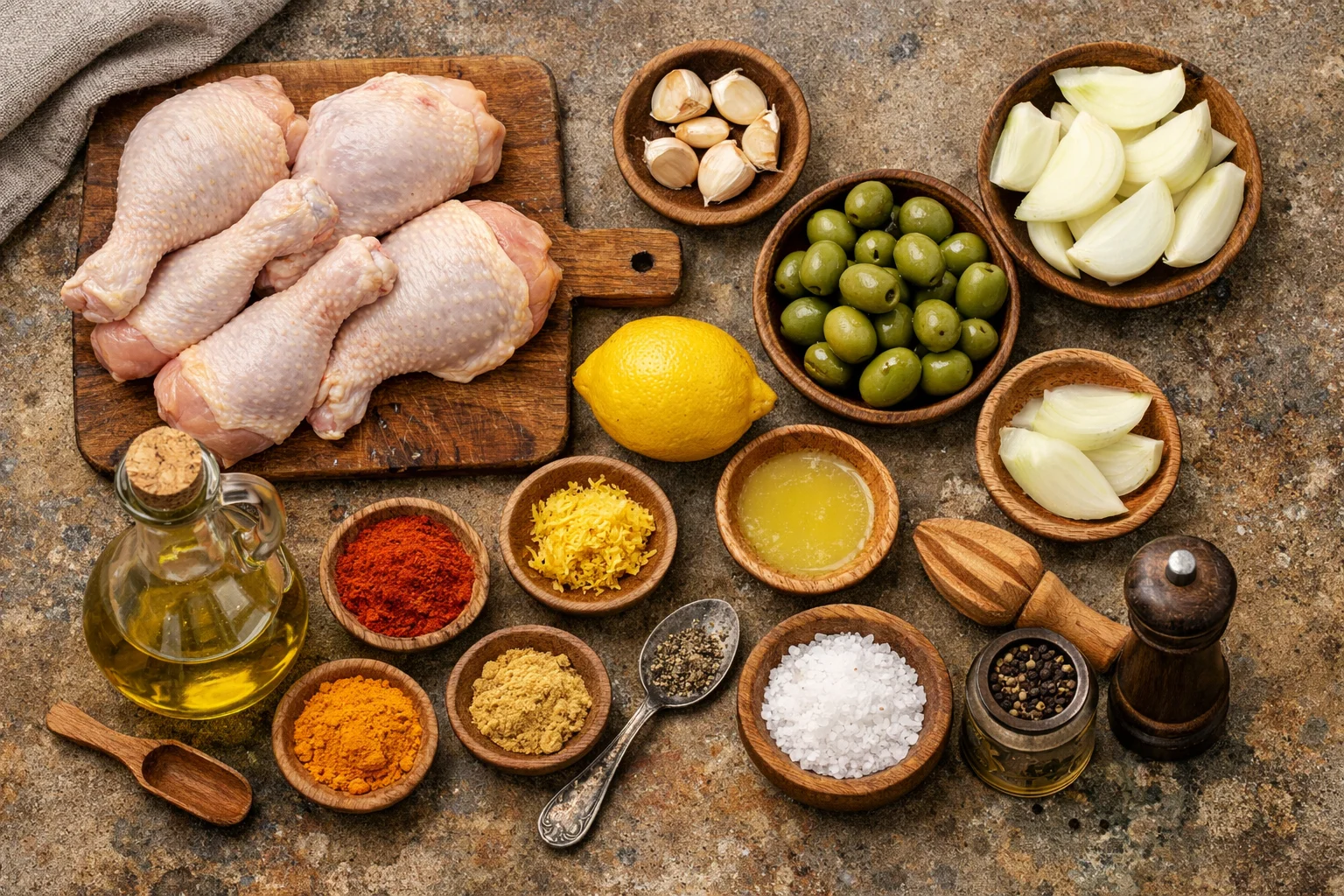 Savoureux poulet aux olives, recette simple et délicieuse