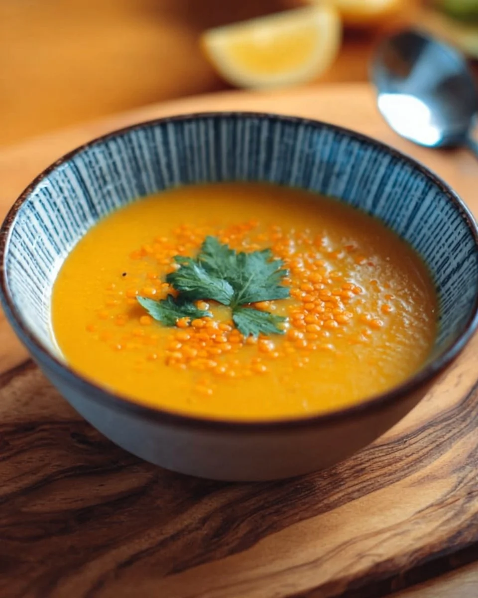 Soupe de carotte aux lentilles corail de Cyril Lignac · Aux délices du palais