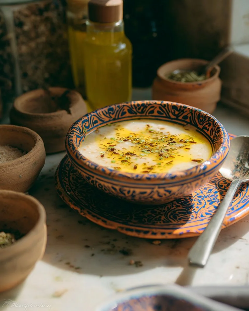 Soupe d'orge au lait (Hssoua balboula)