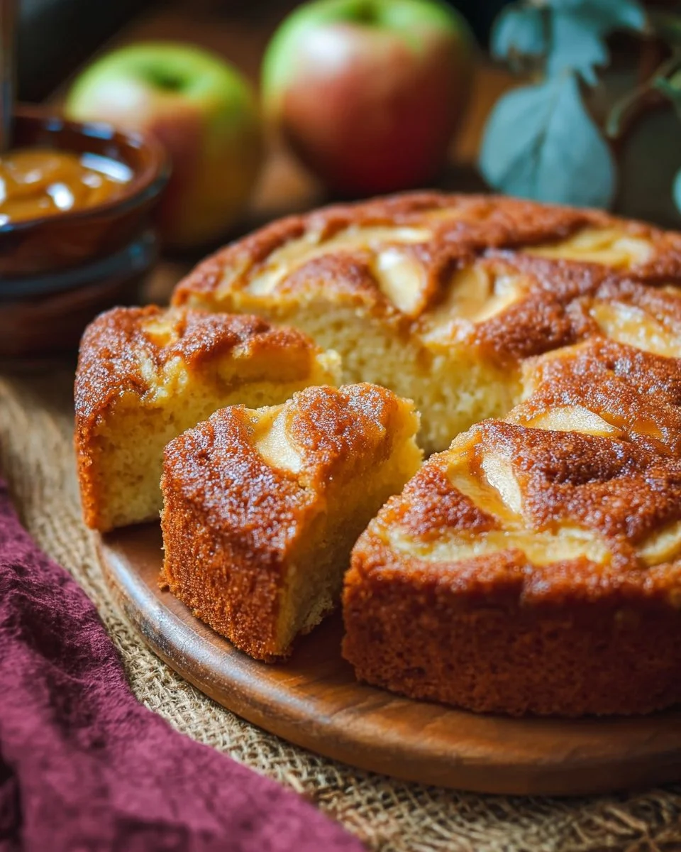 Apple Cake with Salted Butter Caramel