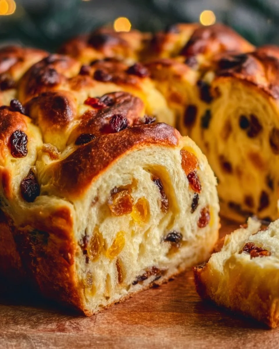 Brioche roulée aux fruits confits façon Panettone