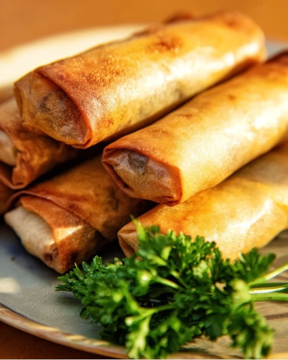 Delicious bureks filled with minced meat, golden brown pastry ready to serve.