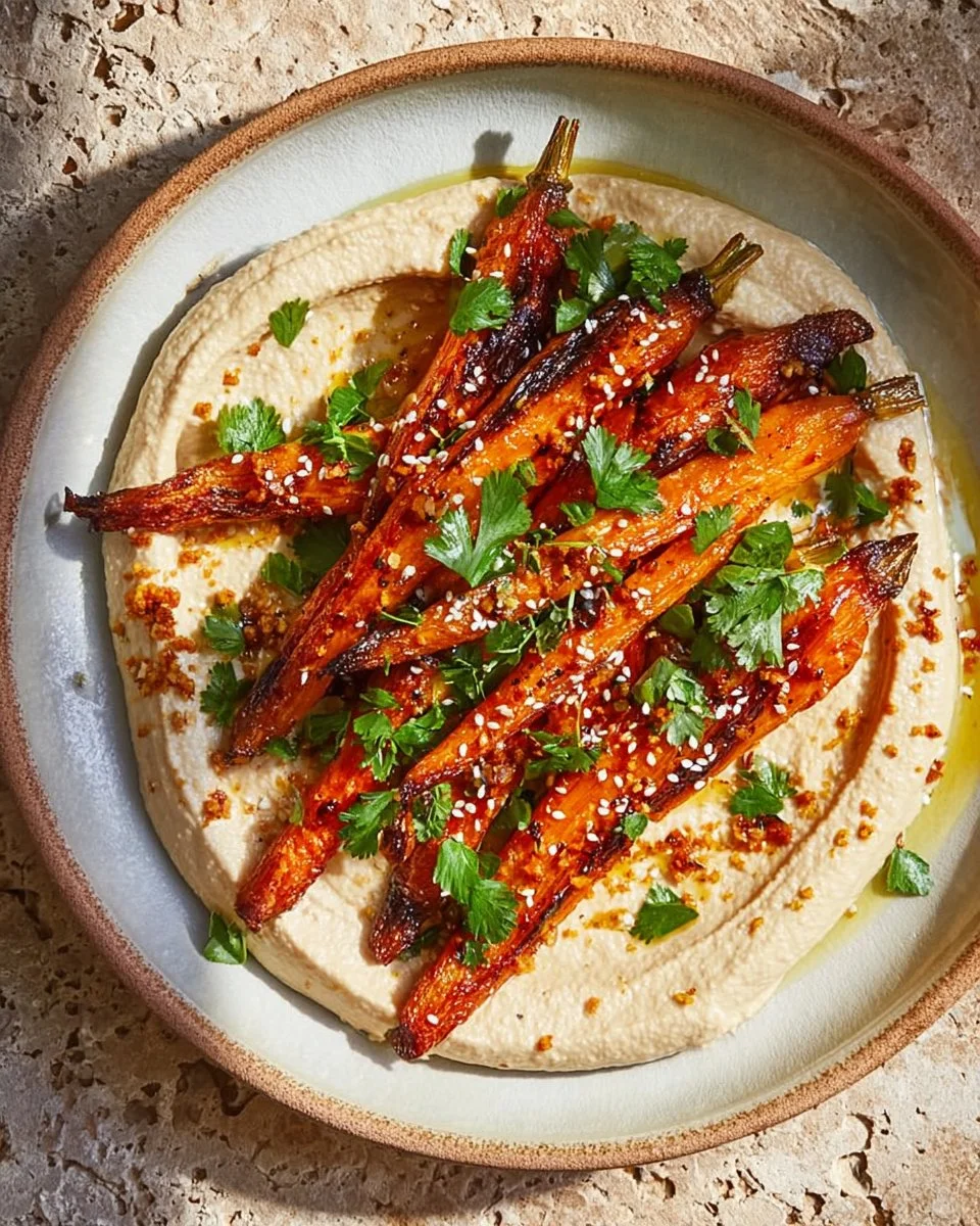 Carottes rôties avec miel et harissa