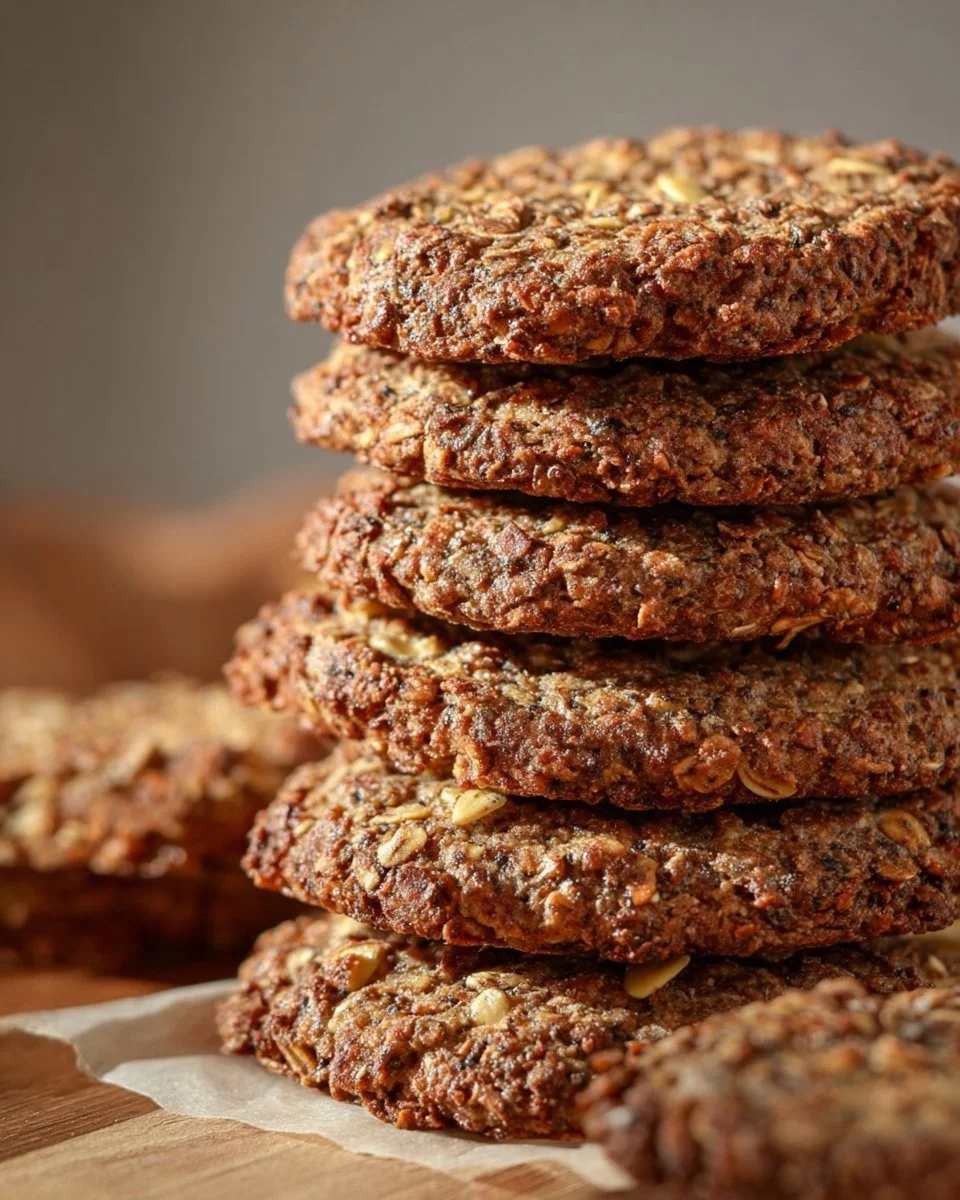 Crispy Oat Flake Biscuit, Lemon Poppy Seed Flavor