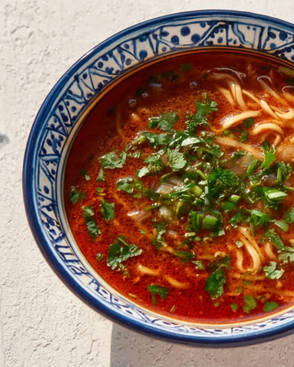 Delicious Chicken and Vermicelli Soup (Chorba)