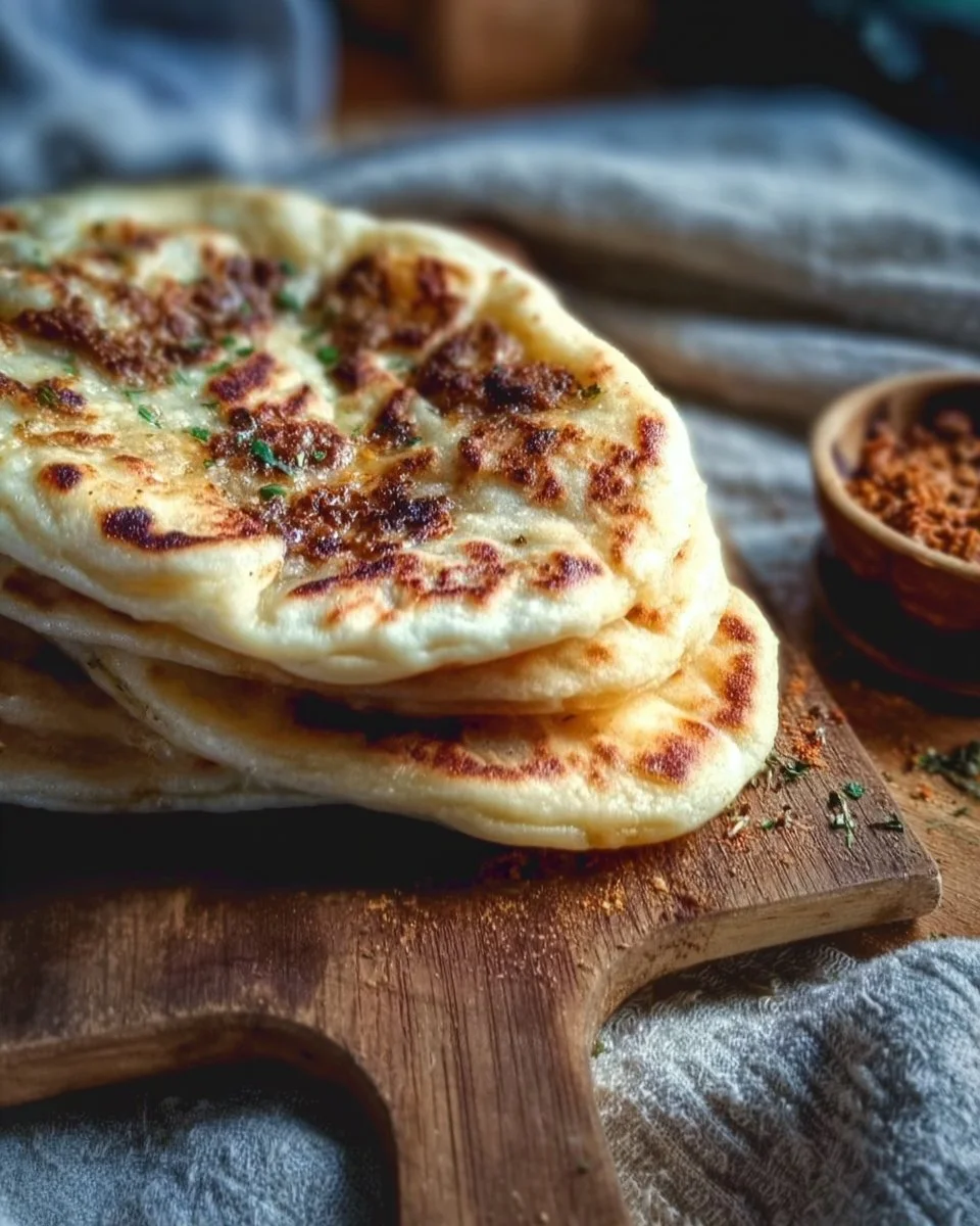 Naan pain indien à la viande hachée