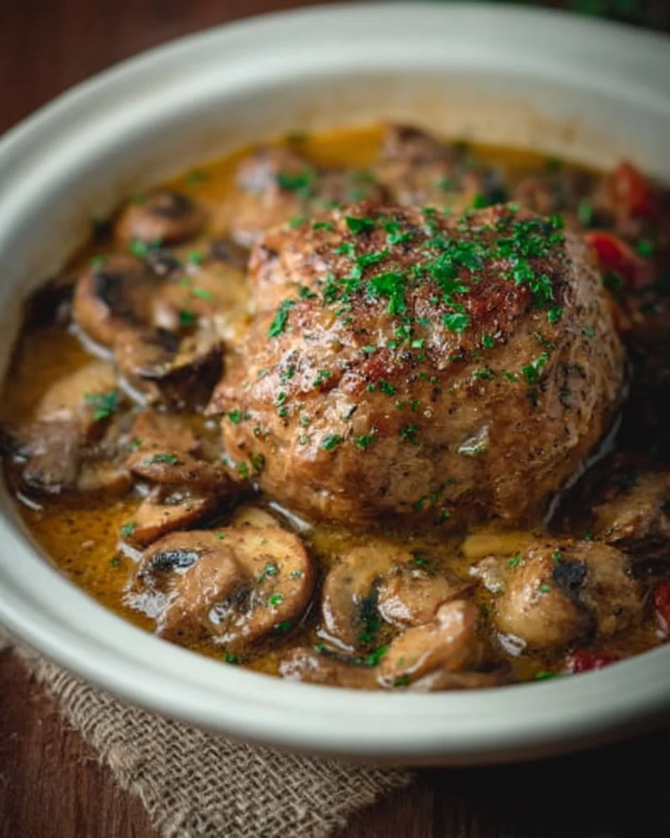 Paupiettes de veau aux champignons